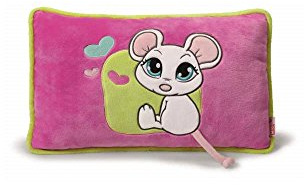 NICI Kissen Sweetheart weiße Maus, rechteckig, 43 x 25 cm