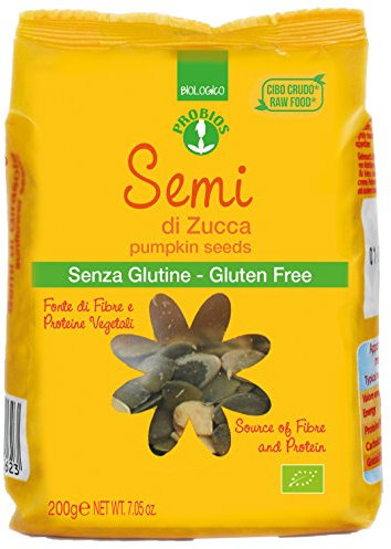 Probios Semi di Zucca Bio, Confezione da 3 pacchi di 200 g - Senza Glutine