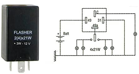 OC-PRO Centrale Clignotante DIN 12V-2(4) 21W