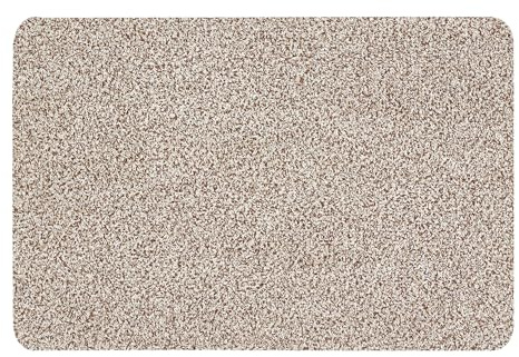 andiamo Fußmatte innen Samson – waschbare Baumwoll-Schmutzfangmatte - rutschfest, saugstark & hochwertig - Fußabtreter für den Eingang | 50 x 80 cm, Hellbeige