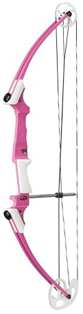 Genesis Archery Original Compound Bow with Adjustable Riser, 15-30 Draw Length, 10-20 lb Draw Weight, All Skill Levels, Draw Hand - Right, Pink