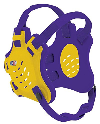 Cliff Keen F5 Tornado 4-Strap Stock Wrestling Head Gear - Light Gold/Purple/P.
