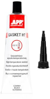 APP Gasket HT - Pâte à Joint Moteur Noire Haute température 315°C 105 g | Mastic Noir Silicone réfractaire pour voiture, poêles à bois, Insert cheminée et chaudières.
