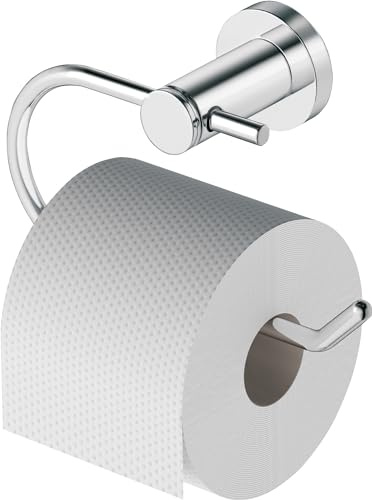Duravit Papierrollenhalter D-Code, Toilettenpapierhalter für 1 Rolle, Klopapierhalter Wandmontage, Chrom, 165x165x99 mm