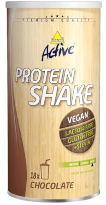 inkospor Vegan Protein Shake laktosefrei, 450g Dose, 100% veganes Proteinpulver auf pflanzlicher Basis mit Schokoladen-Geschmack, ideal zur Regeneration nach dem Sport