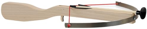 BestSaller 1208 Historische Kinder-Armbrust mit Stahlbogen ca. 59 cm inkl. 3 Pfeilen (1215) ab 6 Jahren, Natur/schwarz, 4-teilig (1 Set)