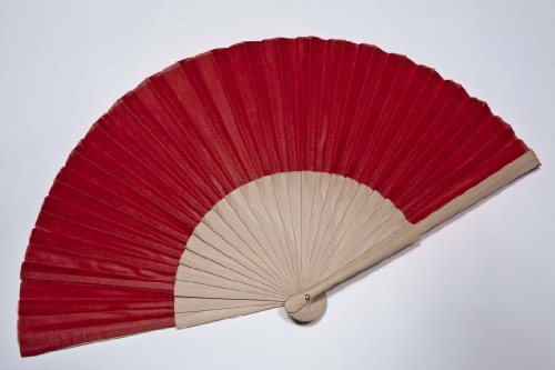 Bailando Handfächer aus Holz + Stoff (div.Farb.), 21cm