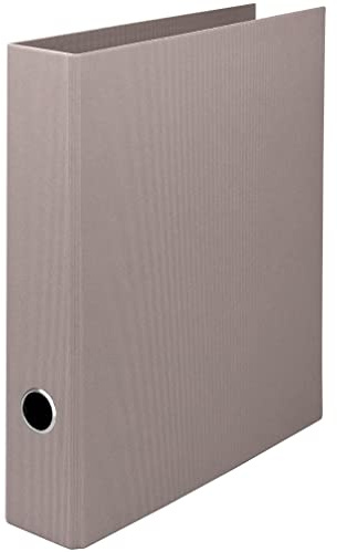 Rössler SOHO Ordner A4 schmal | Ordner DIN A4 | Aktenordner A4 | Ordner schmal mit Griffloch | DIN A4 Ordner mit Hebelmechanik | 320 x 285 x 65 mm | 1 Stück | Farbe: Grau | Taupe | Aktenordner mit Hebelmechanik und Griffloch für Dokumente, Unterlagen und Büroorganisation