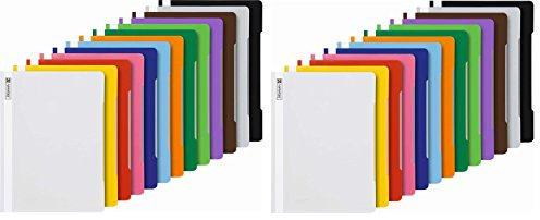 26 (2x13) Brunnen Schnellhefter A4 farbig Sortiert PP-Folie glasklares Deckblatt (2)