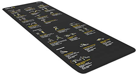 SKLZ Trainingsmatte, Gymnastikmatte für Krafttraining und Dehnübungen, Schwarz