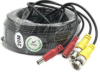 BW? 20 Meter CCTV BNC Video and Power Cable Extension Lead 20M - Cable type: 0.2mm?, Cable OD: 4.0mm