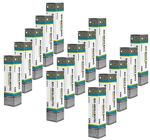 120 Liter Abfallbeutel /Biomüllbeutel / Biobeutel / Müllbeutel / Kompostbeutel 15 Rollen á 10 Beutel