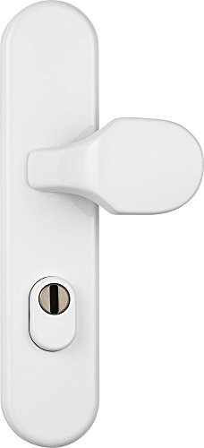 ABUS Tür-Schutzbeschlag KLZS 714 W weiß mit Zylinderschutz rund 12235