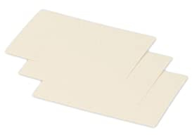 Clairefontaine 11288C - Paquet de 25 Cartes Simples - Format 7x9,5cm - 210g/m² - Coloris Ivoire Irisé - Cartons d'Invitation Evènements et Correspondance - Gamme Pollen - Papier Premium Lisse