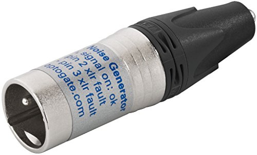 MONACOR 29.205 CTG-1NOISE XLR-Funktionstester, 48 V, mit integriertem Rosa-Rauschen-Generator, Chrom/schwarz