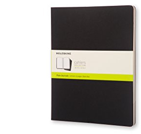Moleskine Quaderno Cahier Journal, Pagine Bianche, Nero