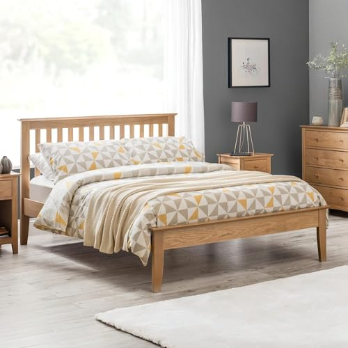 Julian Bowen Salerno Bed, Solid Oak, Single