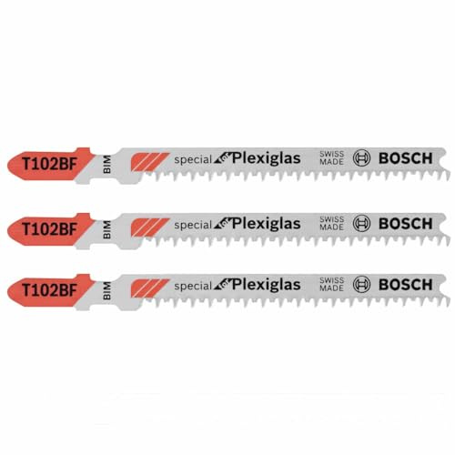 Bosch T102BF 3 pc. 3-5/8 in. 13 TPI Clean for Plexiglas T-Shank Jig Saw Bla