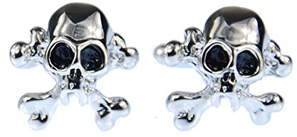 Miniblings Totenkopf Schädel Halloween Manschettenknöpfe | Detail für Hemd und Manschette, aus Berlin, mit Manschettenknopf und Cufflinks