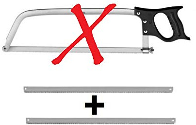 LOT DE 2 Lame De Rechange pour la Scie De Boucher 46 Cm - Pradel Excellence