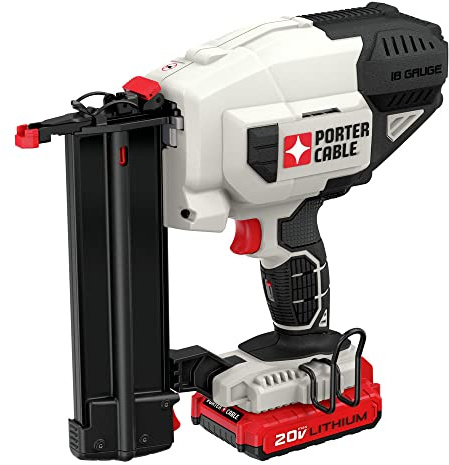 PORTER-CABLE 20V MAX* Cordless Brad Nailer Kit with 1 Battery, 18GA (PCC790LA)