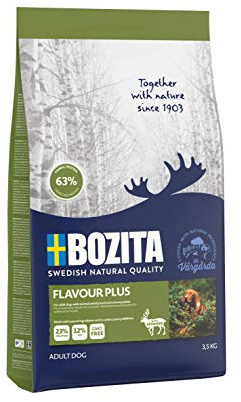 BOZITA Flavour Plus Hundefutter mit Rentier - 3.5 kg - nachhaltig produziertes Trockenfutter für erwachsene Hunde - Alleinfuttermittel