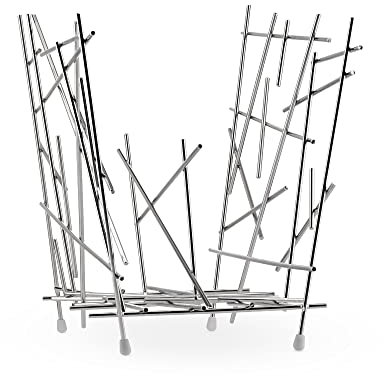 Alessi FC15 Zeitschriftenhalter Edelstahl Länge: 45.5 cm, Breite: 28.5 cm, Höhe: 35 cm, verchromt