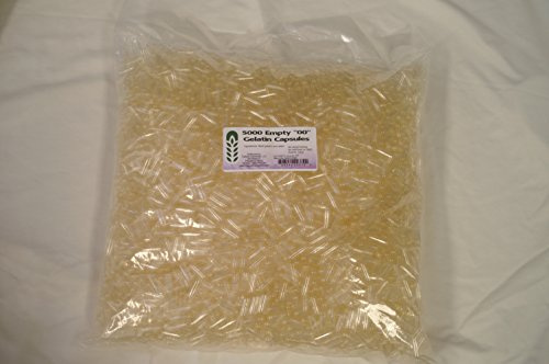 Capsule Connection 5000 Bulk Wholesale Empty Gelatin Capsules, 00 size