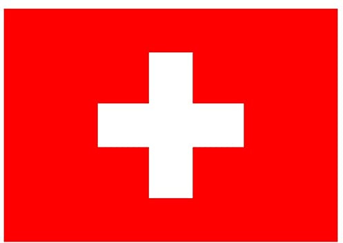 Samunshi® Schweiz Flagge Aufkleber Autoaufkleber in den Nationalfarben - 10x7cm