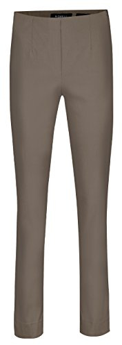 Robell Damen Slim Arbeitshose-Stretchhose, Taupe, Gr.- 42