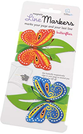 Line Markers (Butterflies/Schmetterlinge) | Magnetische Lesezeichen | 2er Set