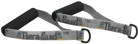 THERABAND Zubehör für elastische Widerstandsbänder & Tubes mit D-Verbinder, Trainingsgeräte zum Erstellen von Heim-Fitness-Workout, Overdoor Station für Overhead Physiotherapie, 2 Stück