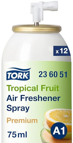 Tork Tropical Fruit Air Freshener Spray A1, Fresh Scent, 12 bottles, 236051
