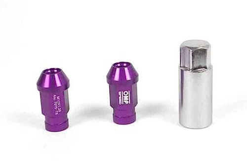 Omp SpeedSET 20 TUERCAS DE RUEDA M12X1.25 LLAVE 19 L: 40MM COLOR MORADO ALUMINIO 7075