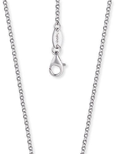Engelsrufer Damen Halskette Erbskette aus 925er-Sterlingsilber, Stärke 2,1 mm, Länge 50cm, Karabinerverschluss, nickelfrei, ERN-50-E