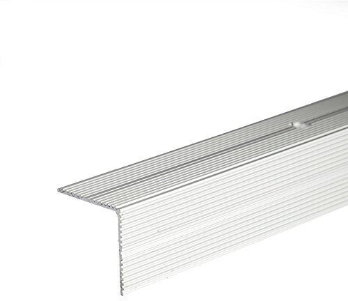 ANODISED Aluminium Anti Non Slip Stair Edge Nosing Trim 900mm x 35mm x 35mm A34 Silver