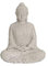 Figura de Buda sentado, 23 cm en color beige, artículo de decoración para casa o jardín, escultura ideal para salón o como regalo, resistente a la intemperie, Feng Shui