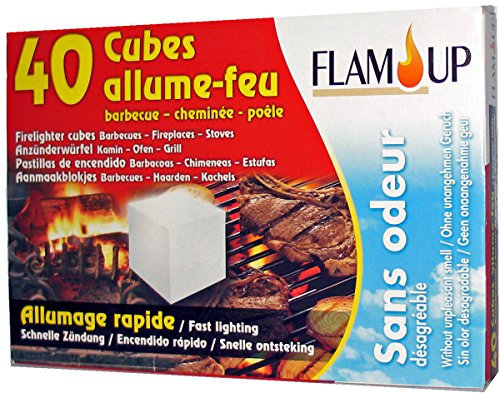 Flam'Up 8240 Set de 40 Cubes Allume-feu sans odeur