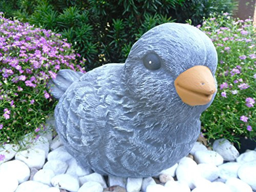 STEINFIGUREN SPICKER Steinfigur Vogel, 164/1 Gartenfigur Steinguss Tierfigur Basaltgrau