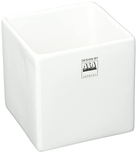 ASA 4601005 QUADRO Übertopf, Steingut, 10 x 10 x 10 cm