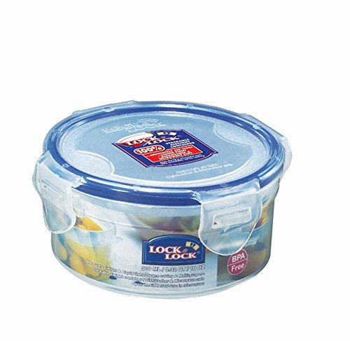 Lock & Lock Airtight Storage Container Round Transparent Plastic / in Various Sizes, Plastic, Number: 2 Pieces, 0.3l