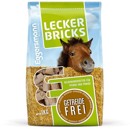 Eggersmann Mein Pferdefutter 1kg Pferde-Leckerlis | Lecker Bricks für Pferde & Ponys | Getreidefrei & kalorienarm | Perfekt als Belohnung & für zwischendurch | Höchste Qualität | Pferde-Zubehör