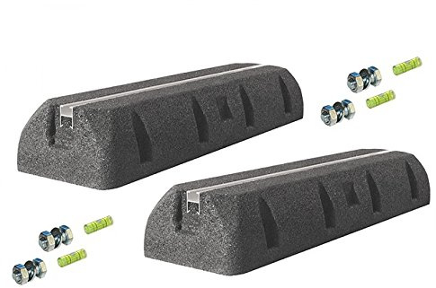 Dämpfungssockel Set 2 Stück 1000 x 180 x 100mm inkl Schraubensatz - Vibrationsdämpfer für Klimaanlagen, Wärmepumpen, Außengeräte, Pumpen & Aggregate - rutschfest, wetterfest & langlebig