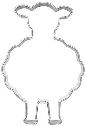 Formina Keksausstecher Schaf, 1 Stück, Silber, Pulverbeschichtet, Spülmaschinenfest, Aluminium oder Edelstahl