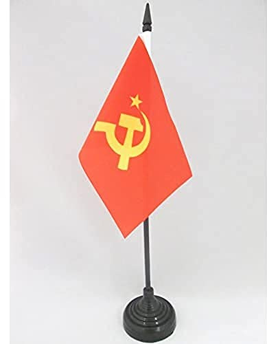 AZ FLAG - Tischflagge Sowjetunion Udssr Zentraler Logo - 15x10 cm - Kommunismus Tischfahne 10 x 15 Cm - Flaggen