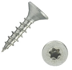 100 Spanplattenschrauben 4,5x25 Edelstahl A2 V2A VA Torx Vollgewinde Holz | Edelstahlschrauben Spanplattenschrauben mit Senkkopf, Holzschrauben, Holzbauschraube, Universalschrauben mit verstärktem Kopf