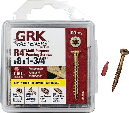 GRK 772691020758 8 R4 Screw X 1-3/4, Color, 100 Count