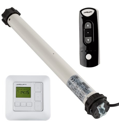jarolift 1x Motore per tapparelle SL45 10/15 + 1x Sevenlogic Comfort Funk TDRRT-01W incluso telecomando radio TDRC 04