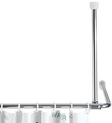 WENKO Soporte barra 25 mm, 57 cm cromado - 57 de longue, chrome, Aluminio, 57 cm, Cromo