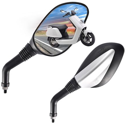 GOOFIT 8 mm Rétroviseur Miroir de Vue arrière Remplacement pour moto Remplacement pour GY6 50 cc 125 cc 150 cc 250 cc Scooter cyclomoteur